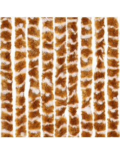 Zanzariera Ocra e Bianco 56x185 cm Ciniglia