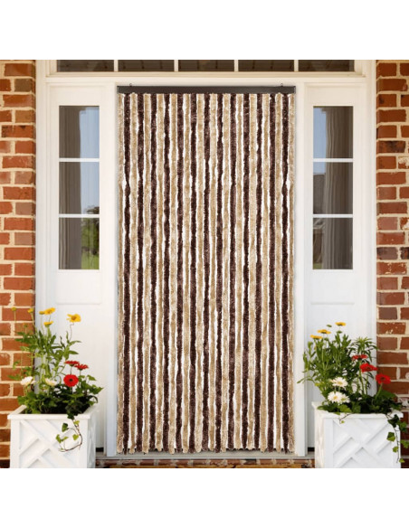 Zanzariera Beige e Marrone Chiaro 120x220 cm Ciniglia