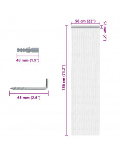 Zanzariera da Porta a Catena 56x186 cm in Alluminio