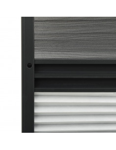 Zanzariera Plissettata in Alluminio 60x80 cm con Tendina