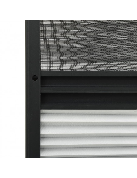 Zanzariera Plissettata in Alluminio 60x80 cm con Tendina