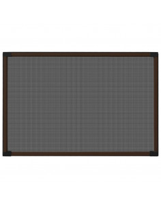 Zanzariera Allungabile per Finestre Marrone (75-143)x50 cm