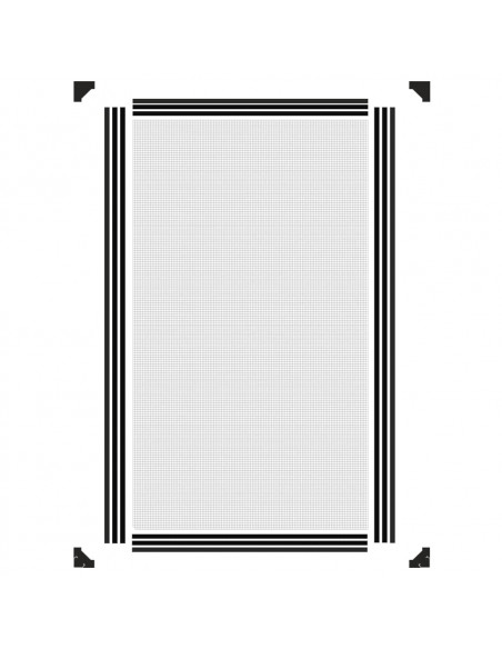 Zanzariera Magnetica per Finestre Antracite 80x140 cm