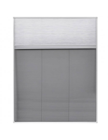 Zanzariera Plissettata in Alluminio 80x100 cm con Tendina