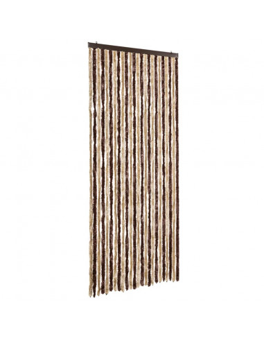 Zanzariera Beige e Marrone Chiaro 100x220 cm Ciniglia