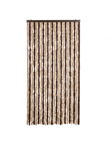 Zanzariera Beige e Marrone Chiaro 100x220 cm Ciniglia