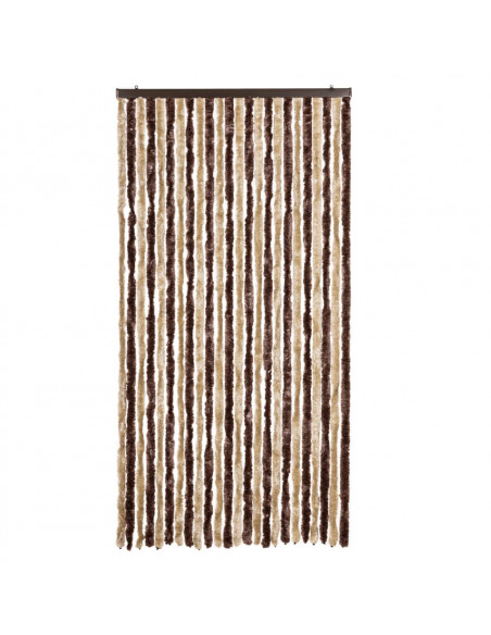 Zanzariera Beige e Marrone Chiaro 100x220 cm Ciniglia