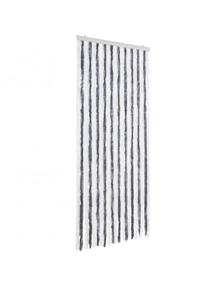 Zanzariera Grigio e Bianco 90x220 cm Ciniglia