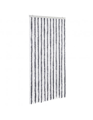 Zanzariera Grigio e Bianco 100x220 cm Ciniglia