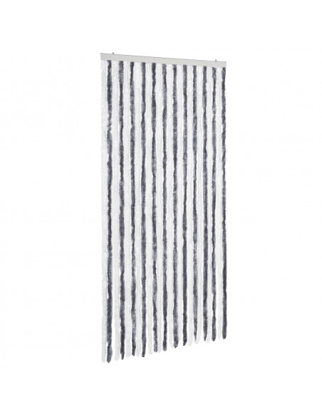 Zanzariera Grigio e Bianco 100x220 cm Ciniglia