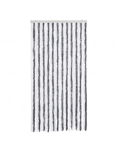 Zanzariera Grigio e Bianco 100x220 cm Ciniglia