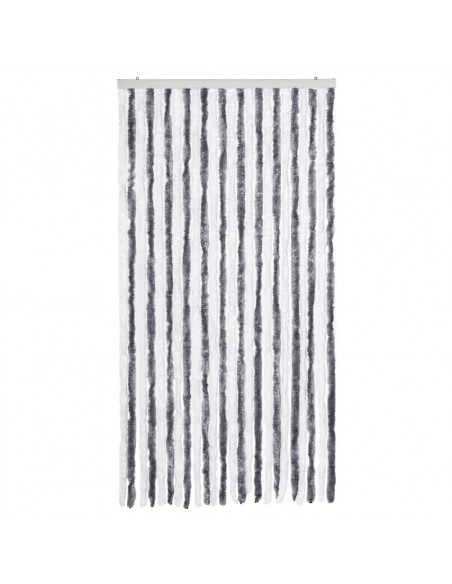 Zanzariera Grigio e Bianco 100x220 cm Ciniglia