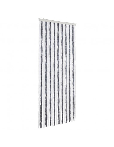 Zanzariera Grigio e Bianco 56x185 cm Ciniglia