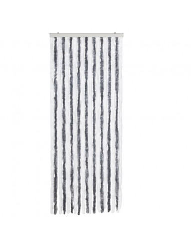 Zanzariera Grigio e Bianco 56x185 cm Ciniglia