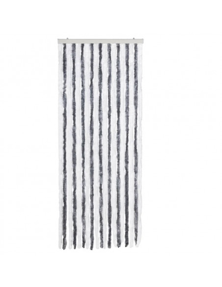 Zanzariera Grigio e Bianco 56x185 cm Ciniglia