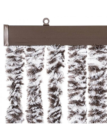 Zanzariera Marrone e Beige 90x220 cm Ciniglia