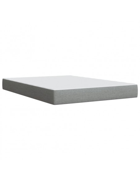 Giroletto a Molle con Materasso Grigio Chiaro 160x200cm Tessuto