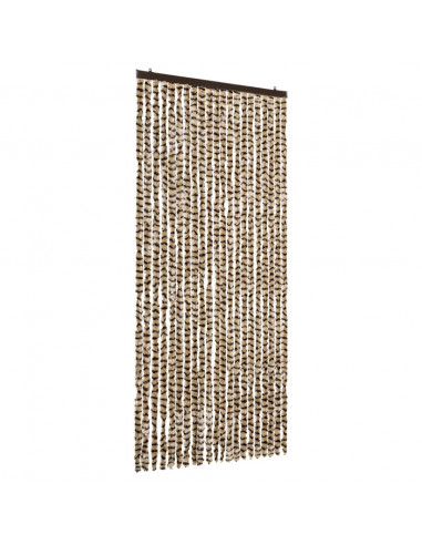 Zanzariera Beige e Marrone 90x220 cm Ciniglia