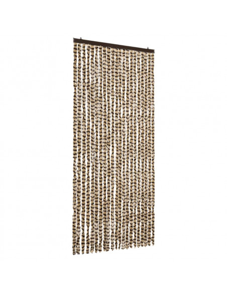 Zanzariera Beige e Marrone 90x220 cm Ciniglia