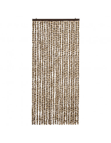 Zanzariera Beige e Marrone 90x220 cm Ciniglia