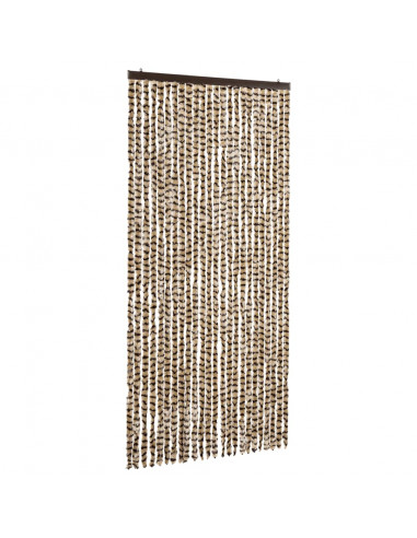 Zanzariera Beige e Marrone 100x220 cm Ciniglia