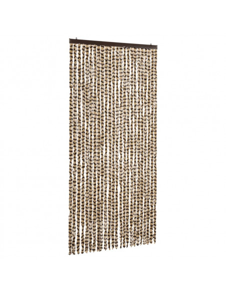 Zanzariera Beige e Marrone 100x220 cm Ciniglia