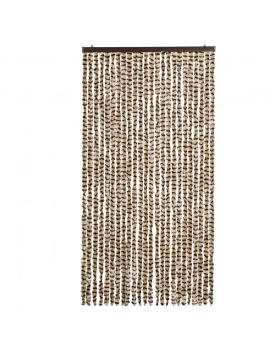 Zanzariera Beige e Marrone 100x220 cm Ciniglia