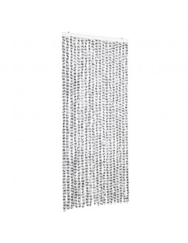 Zanzariera Grigio Chiaro e Grigio Scuro 56x185 cm Ciniglia