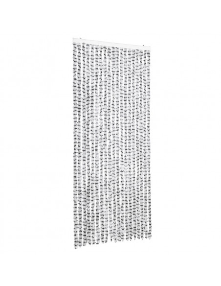 Zanzariera Grigio Chiaro e Grigio Scuro 56x185 cm Ciniglia