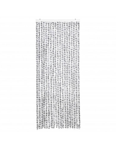 Zanzariera Grigio Chiaro e Grigio Scuro 56x185 cm Ciniglia