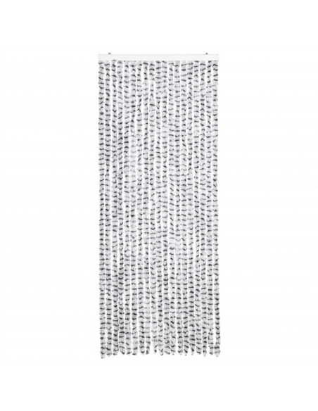 Zanzariera Grigio Chiaro e Grigio Scuro 56x185 cm Ciniglia