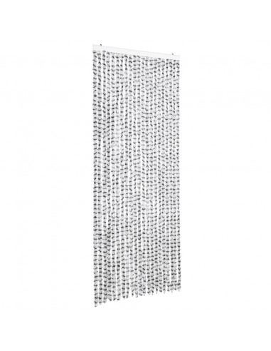 Zanzariera Grigio Chiaro e Grigio Scuro 90x220 cm Ciniglia