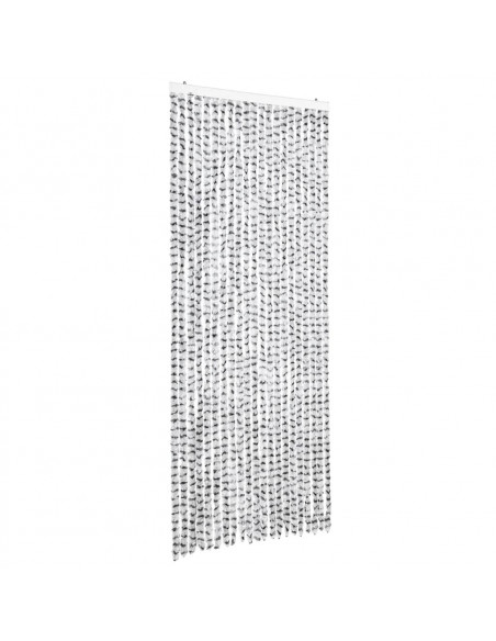 Zanzariera Grigio Chiaro e Grigio Scuro 90x220 cm Ciniglia