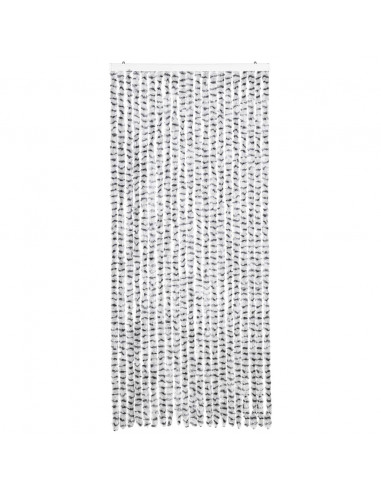 Zanzariera Grigio Chiaro e Grigio Scuro 90x220 cm Ciniglia