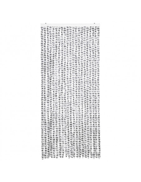Zanzariera Grigio Chiaro e Grigio Scuro 90x220 cm Ciniglia
