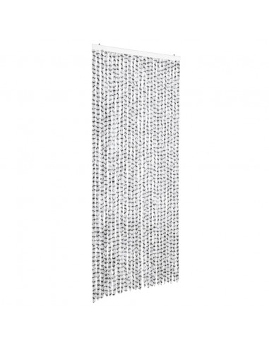 Zanzariera Grigio Chiaro e Grigio Scuro 100x220 cm Ciniglia