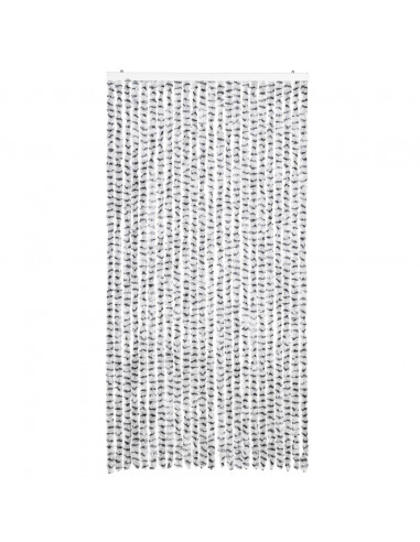 Zanzariera Grigio Chiaro e Grigio Scuro 100x220 cm Ciniglia