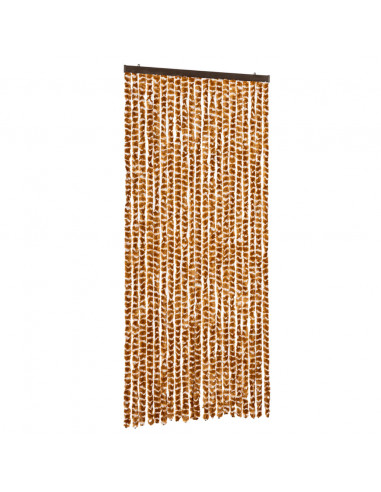 Zanzariera Ocra e Bianco 90x220 cm Ciniglia