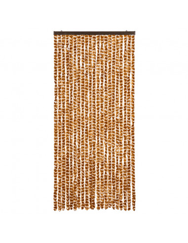 Zanzariera Ocra e Bianco 90x220 cm Ciniglia