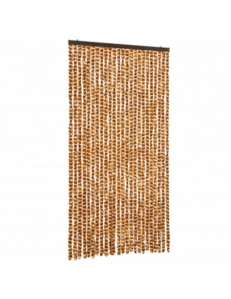 Zanzariera Ocra e Bianco 100x220 cm Ciniglia