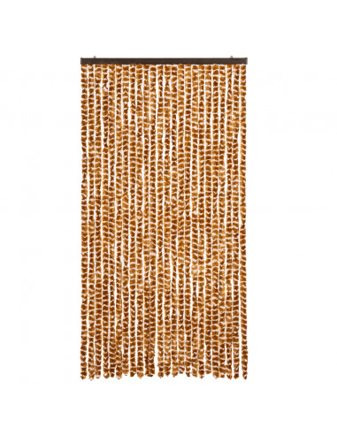 Zanzariera Ocra e Bianco 100x220 cm Ciniglia
