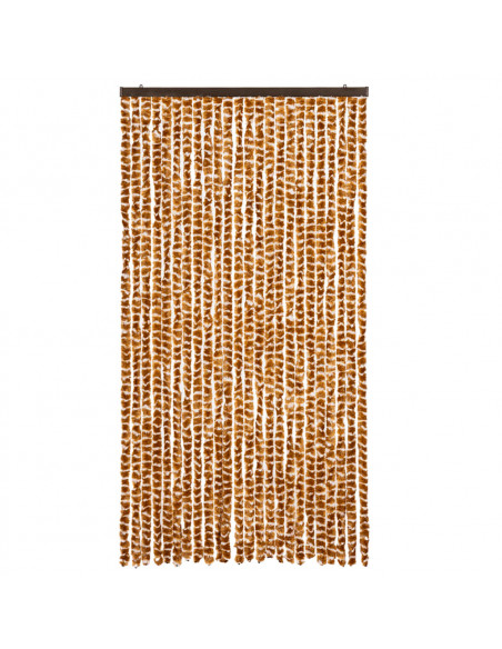 Zanzariera Ocra e Bianco 100x220 cm Ciniglia