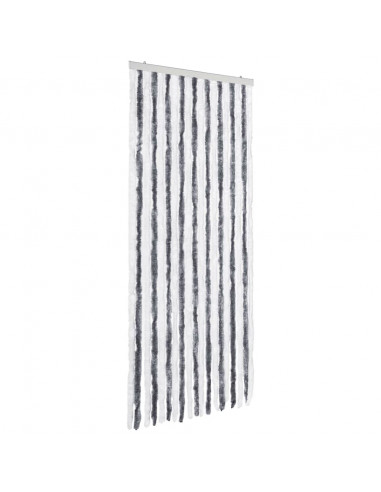 Zanzariera Grigio e Bianco 56x200 cm Ciniglia