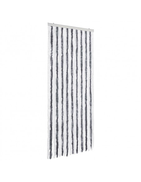 Zanzariera Grigio e Bianco 56x200 cm Ciniglia