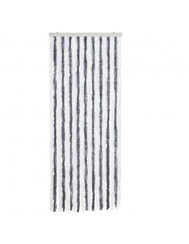 Zanzariera Grigio e Bianco 56x200 cm Ciniglia
