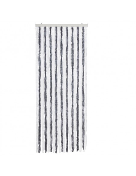 Zanzariera Grigio e Bianco 56x200 cm Ciniglia
