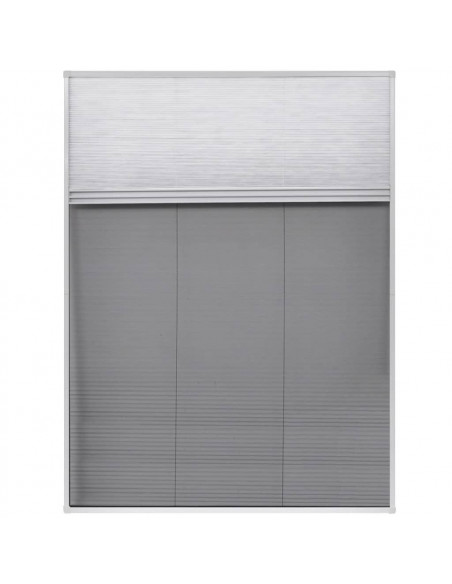 Zanzariera Plissettata in Alluminio 60x80 cm con Tendina