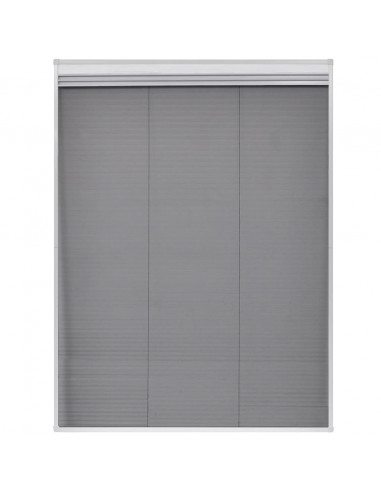 Zanzariera Plissettata in Alluminio 60x80 cm con Tendina