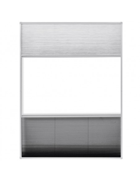 Zanzariera Plissettata in Alluminio 60x80 cm con Tendina