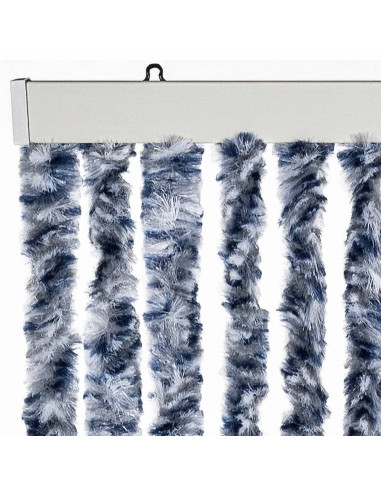 Zanzariera Blu Bianco e Argento  90x220 cm Ciniglia